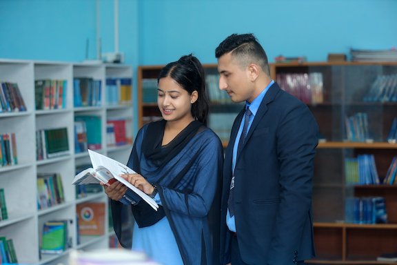 Students Reading books