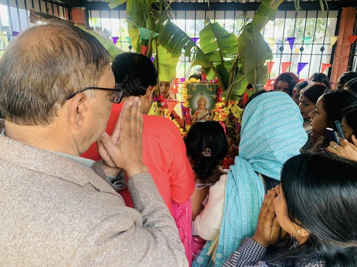 नव निर्मित सरस्वति माताको मन्दिर उद्घाटन तथा सरस्वति पूजाको योजना।